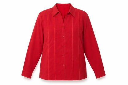 Womens UK Size 16 Alexon Red Basic Button-Up