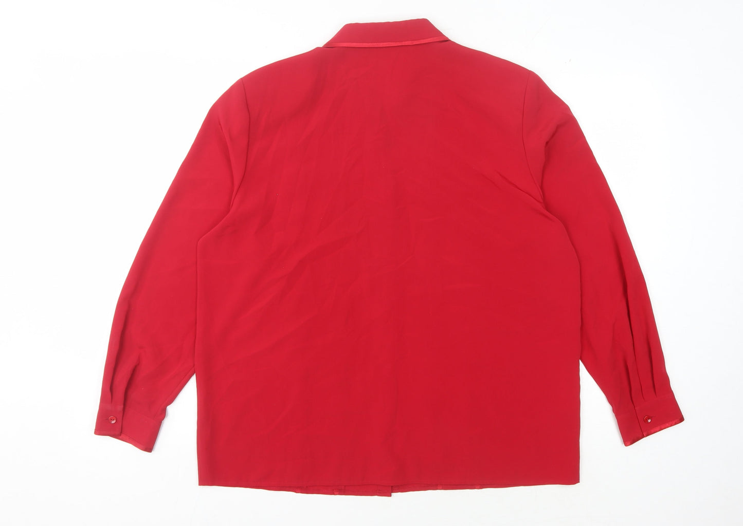 Alexon Women's Red Button-Up Shirt Size 16