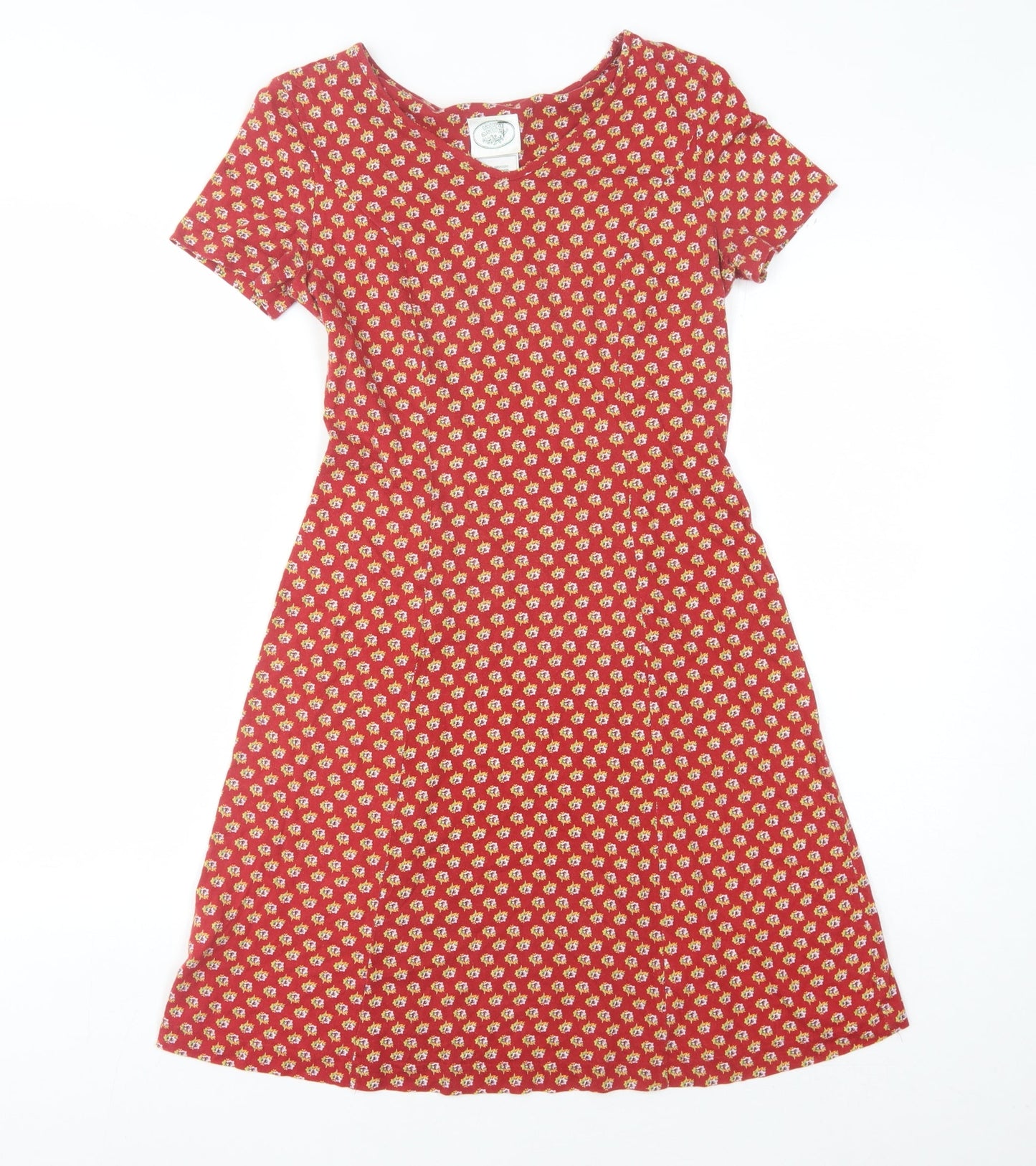 Laura Ashley Women's Red Floral A-Line Dress - S