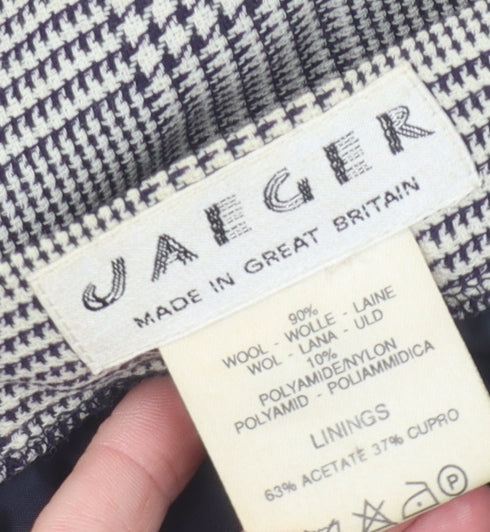 Jaeger Women's Grey Check Pencil Skirt - Size 12