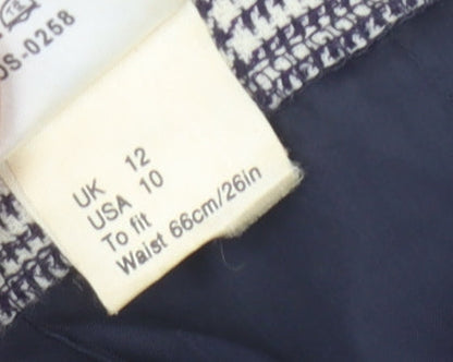 Jaeger Women's Grey Check Pencil Skirt - Size 12