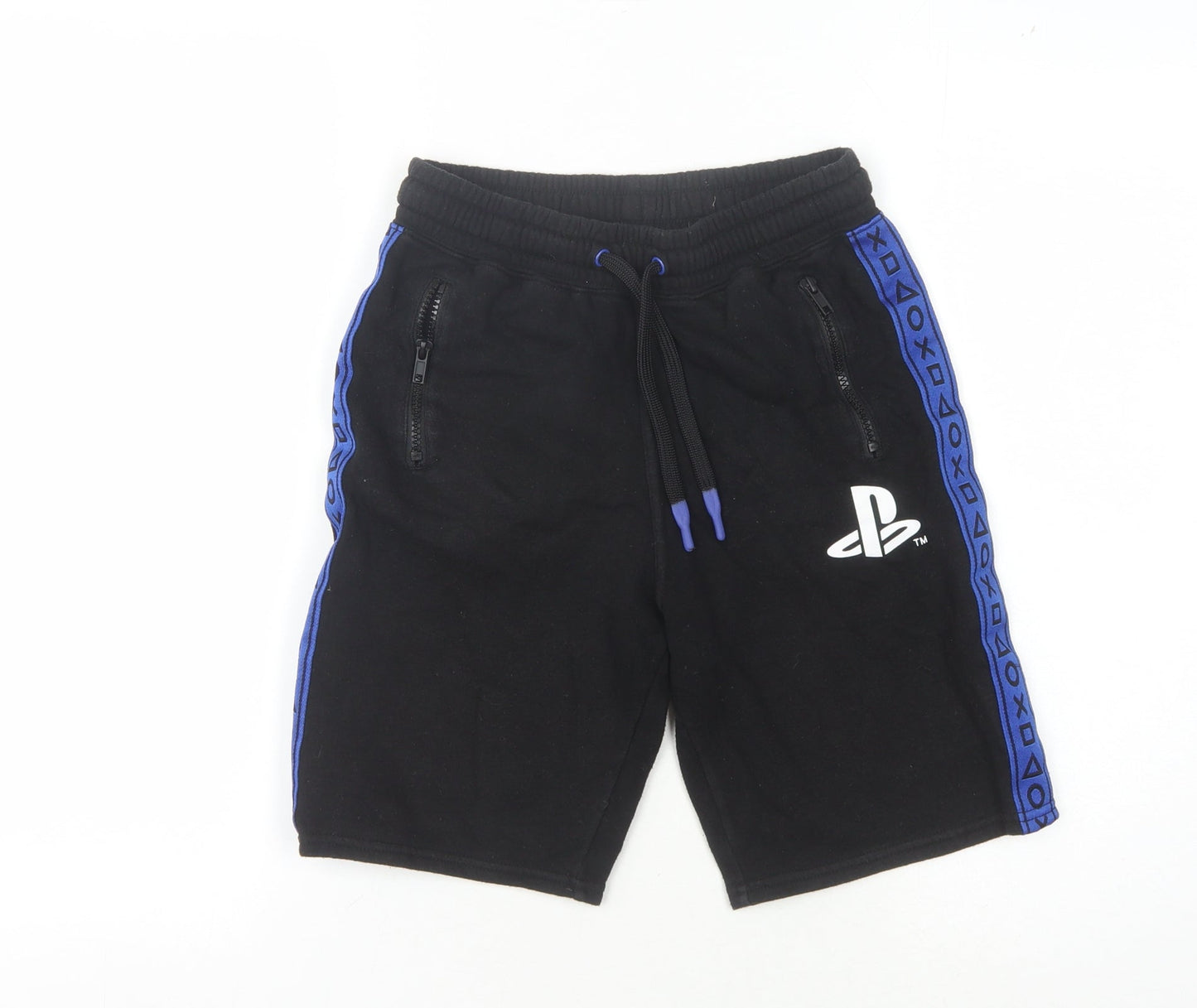 H&M Boys Black PlayStation Sweat Shorts, 11 Years