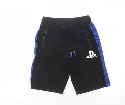 H&M Boys Black PlayStation Sweat Shorts, 11 Years