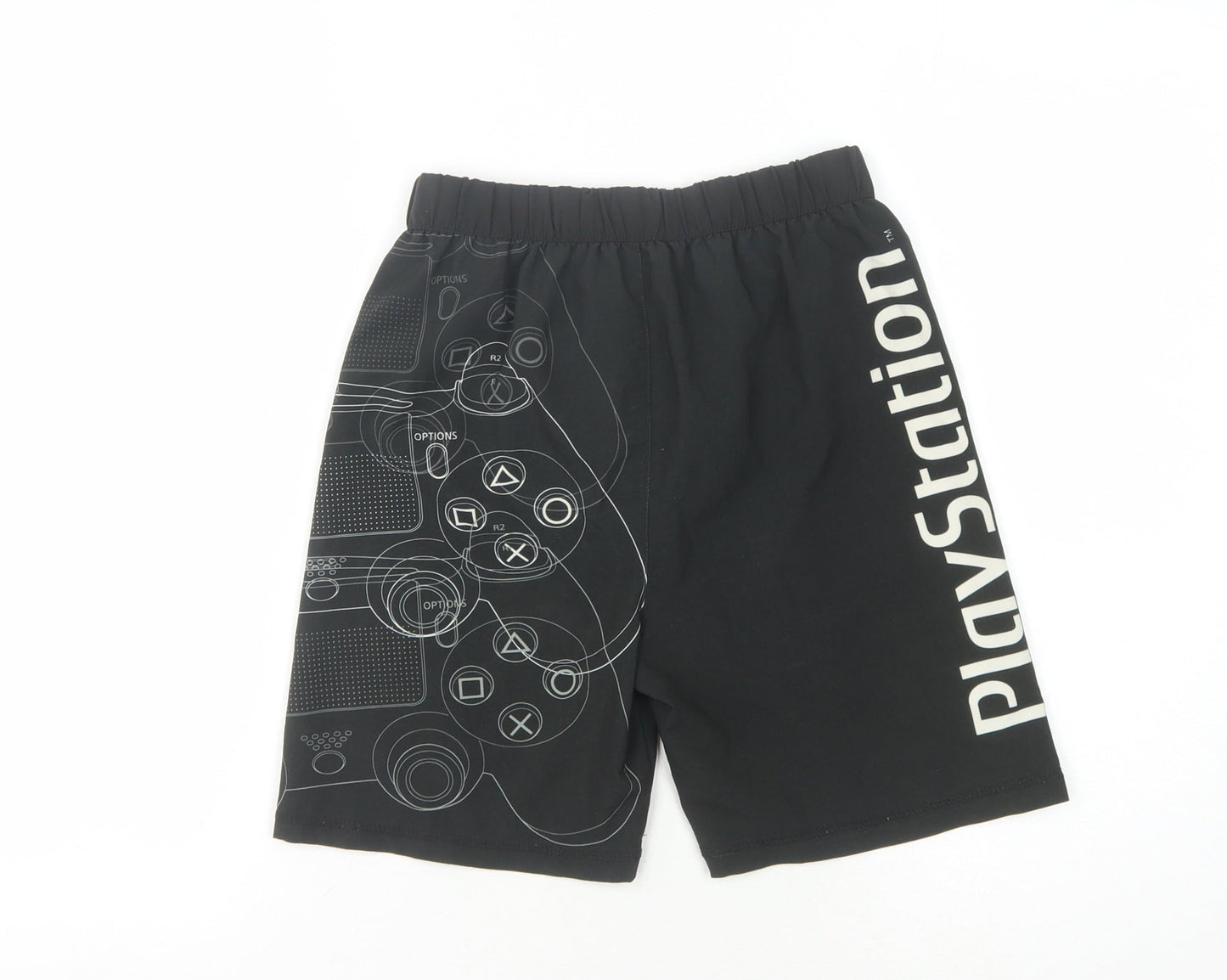 Official Licensed Product Boys Black Athletic Shorts, Size 9-10