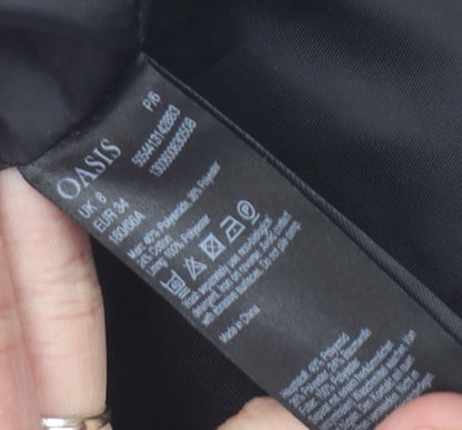 Oasis Women's Black Geometric Pencil Skirt Size 8