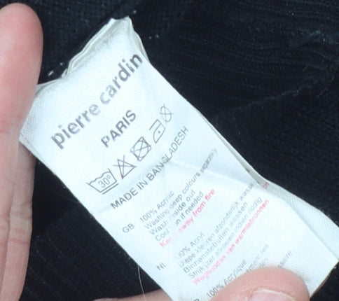 Pierre Cardin Men's Black XL V-Neck Pullover Jumper