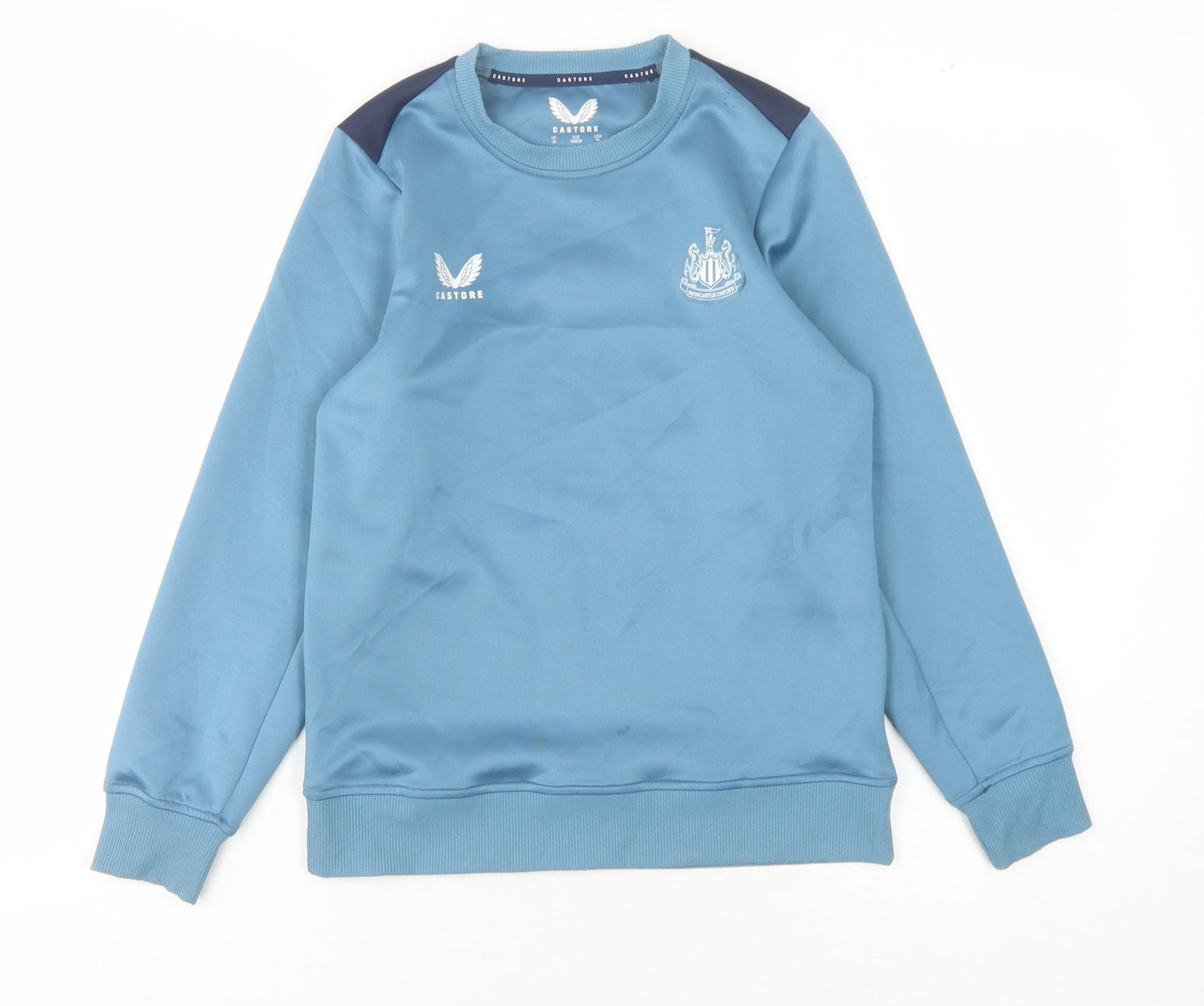 Castore Boys Blue Pullover Sweatshirt 14 Years, Football Logo