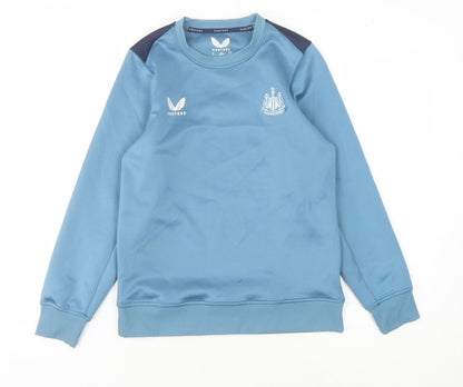 Castore Boys Blue Pullover Sweatshirt 14 Years, Football Logo