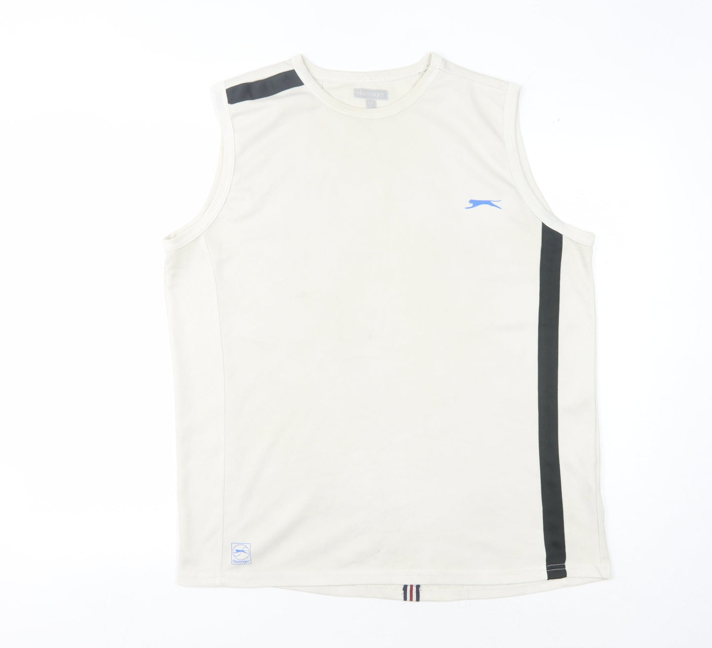 Mens Slazenger Beige Tank Top, Size L, Gym Essential