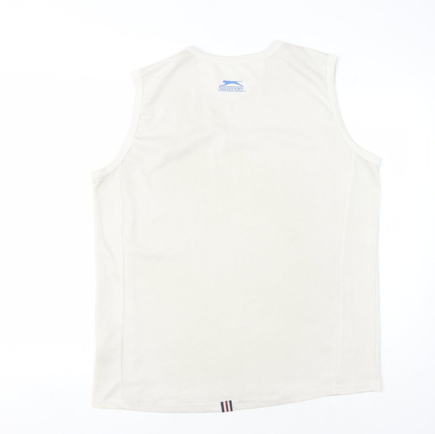 Mens Slazenger Beige Tank Top, Size L, Gym Essential