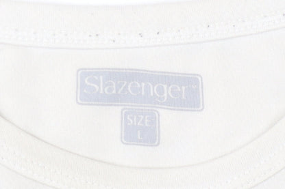 Mens Slazenger Beige Tank Top, Size L, Gym Essential