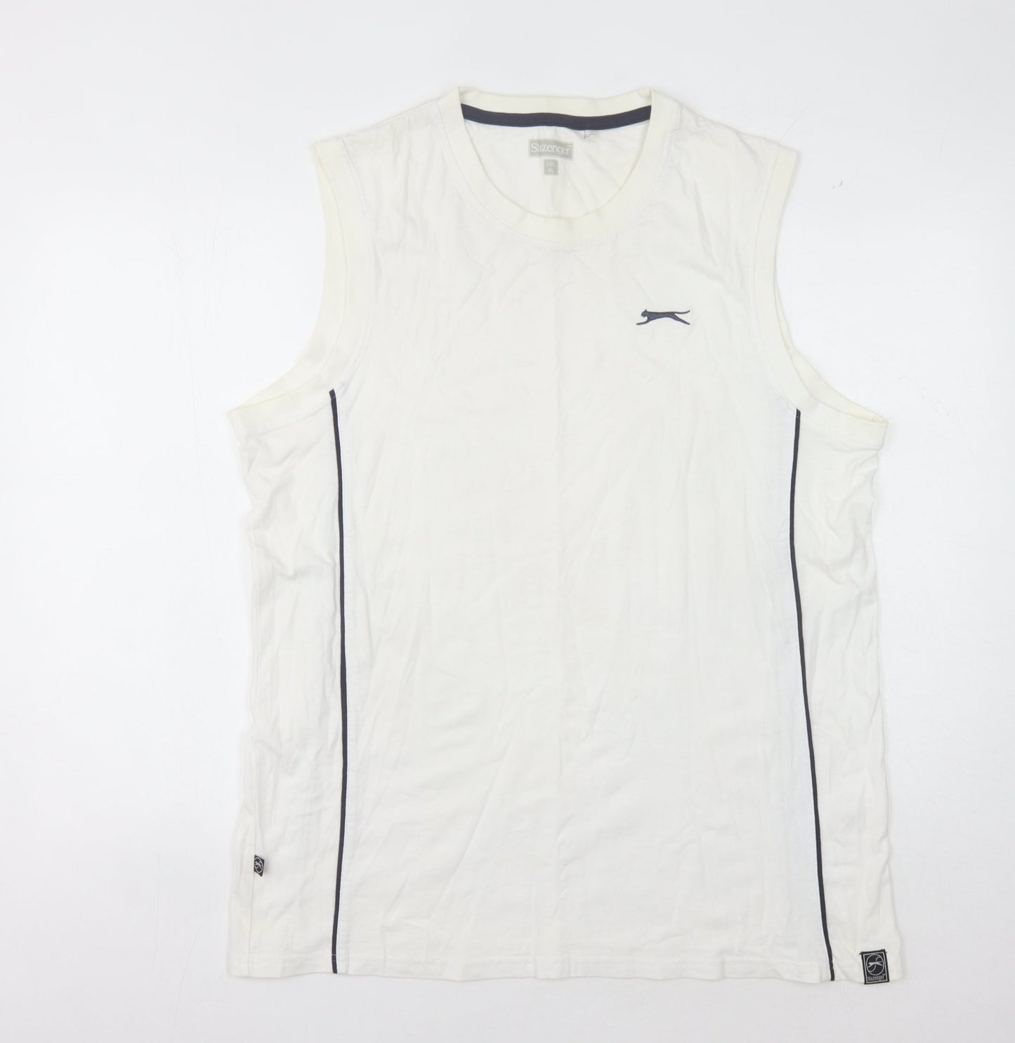 Slazenger Men's White Tank Top XL Gym Training