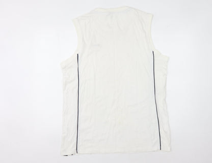 Slazenger Men's White Tank Top XL Gym Training
