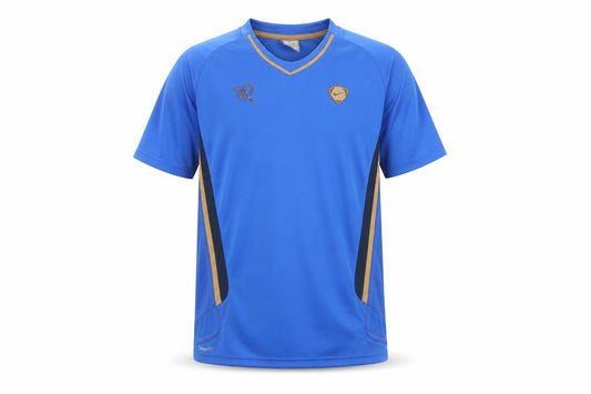 Front view of Nike boys’ blue sports jersey l - lightweight & breathable top