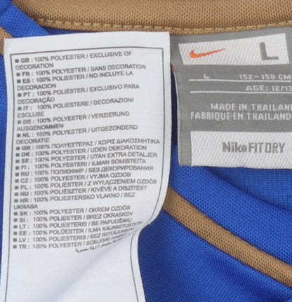 Nike Boys Blue Sports Jersey L - Lightweight & Breathable Top