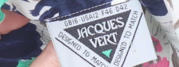 Jacques Vert Women's Floral Blouse Size 16 Multicoloured