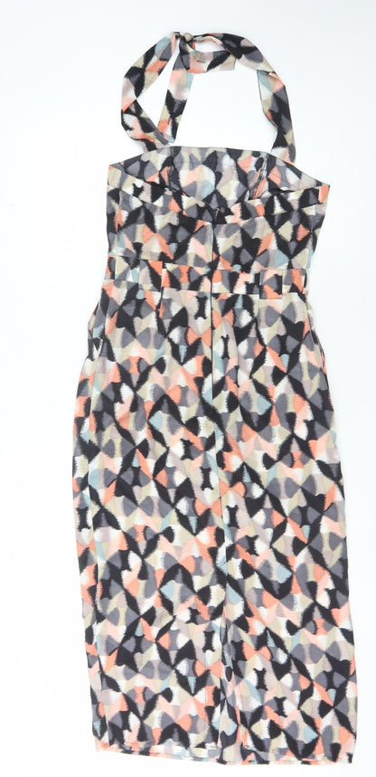 Warehouse Women's Multicoloured Geometric Dress Size 10