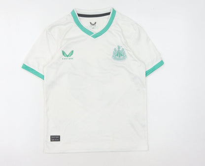 Castore Boys White Football Jersey - Size 24, Short Sleeve
