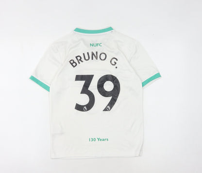 Castore Boys White Football Jersey - Size 24, Short Sleeve
