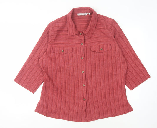 EWM Women's Red Button-Up Shirt Size 20