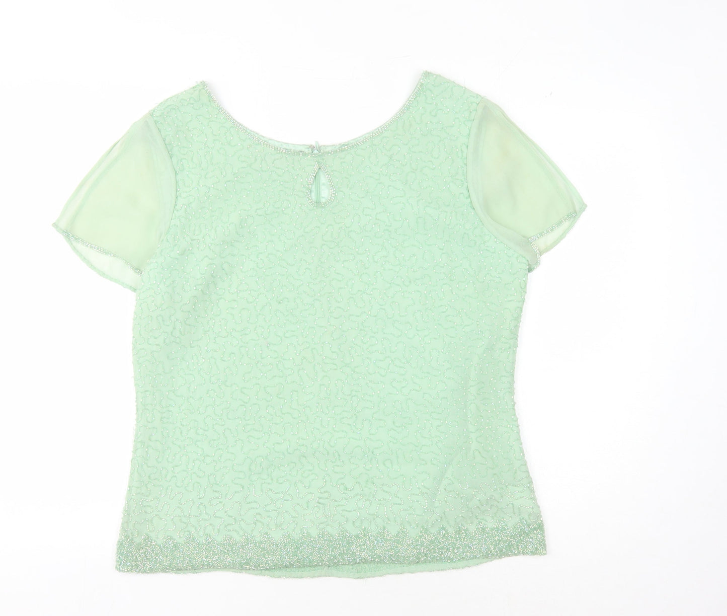Womens UK Size 14 Jacques Vert Green Basic Blouse