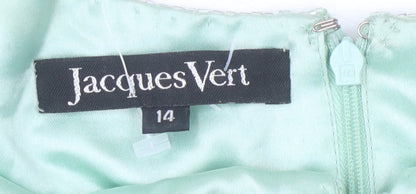 Womens UK Size 14 Jacques Vert Green Basic Blouse