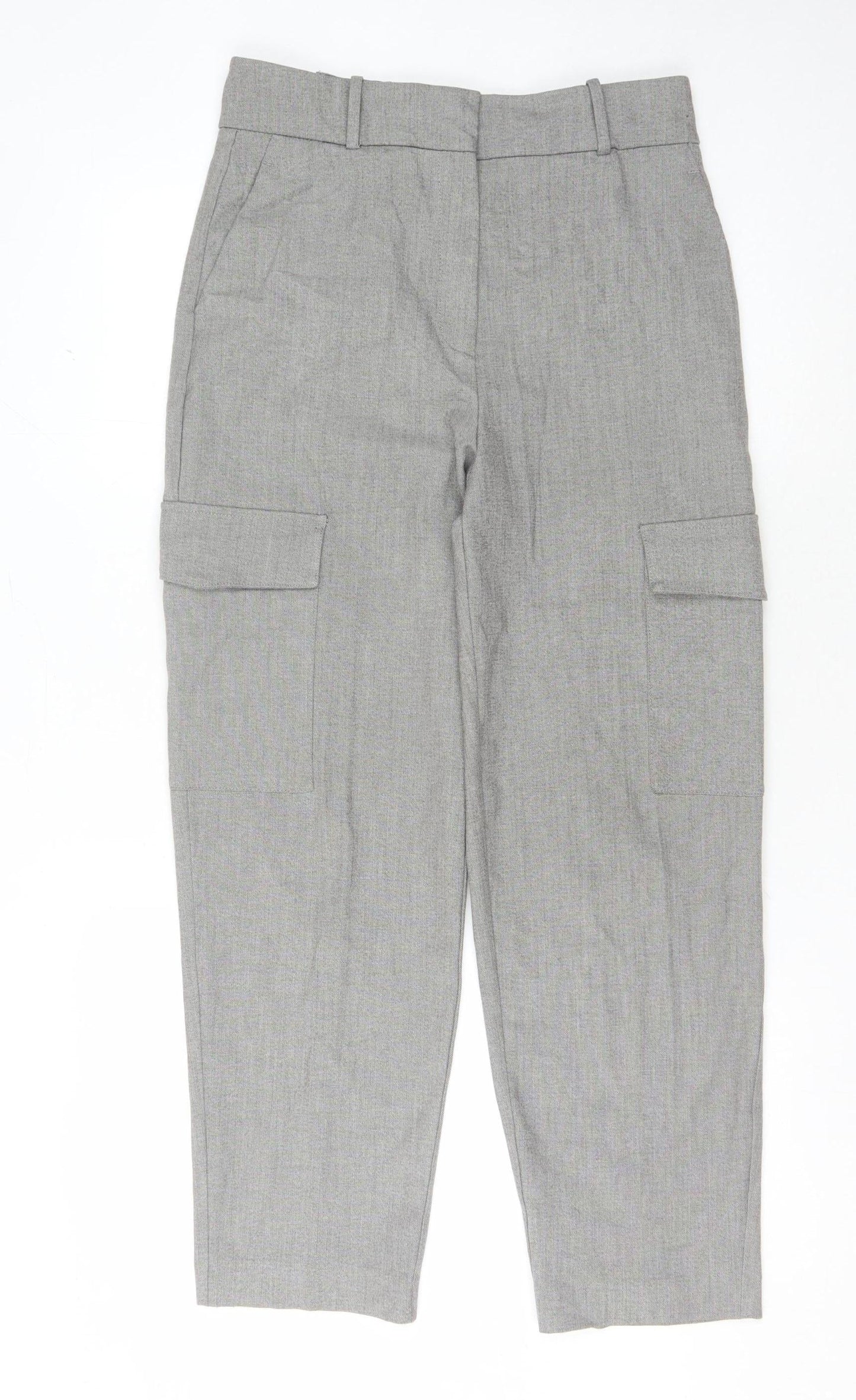 Womens UK Size 8 MNG Regular Fit Cargo Grey Trousers