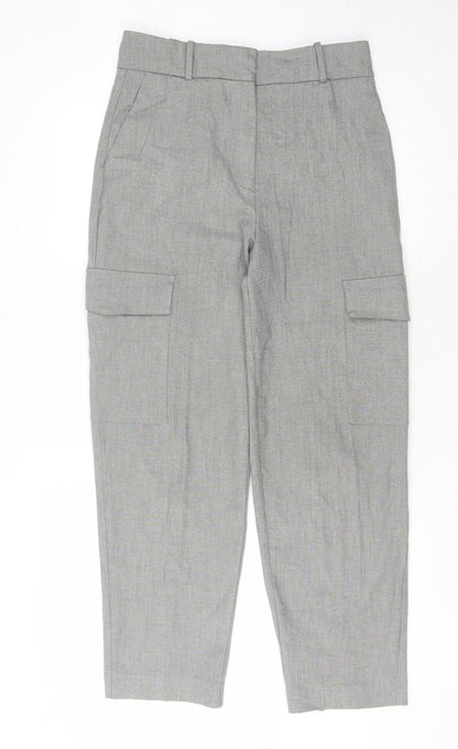 Womens UK Size 8 MNG Regular Fit Cargo Grey Trousers
