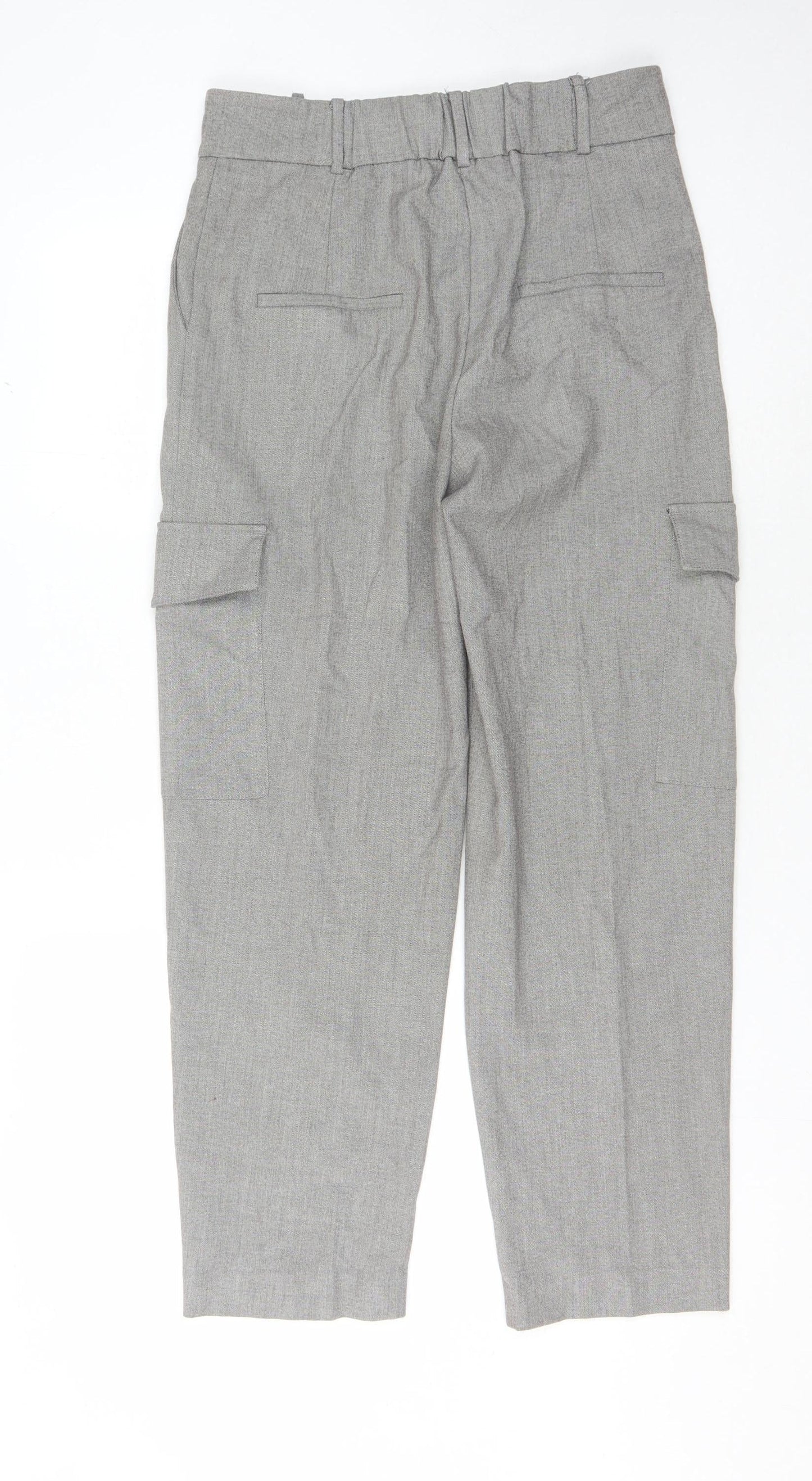 Womens UK Size 8 MNG Regular Fit Cargo Grey Trousers