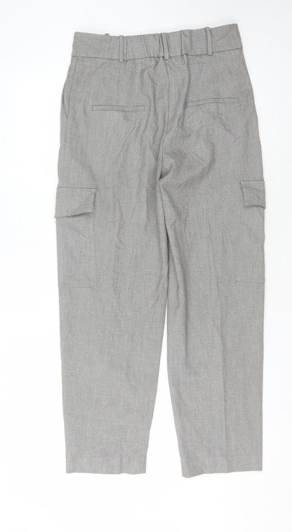 Womens UK Size 8 MNG Regular Fit Cargo Grey Trousers