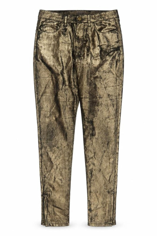 Womens UK Size 8 Reiss   Gold Trousers