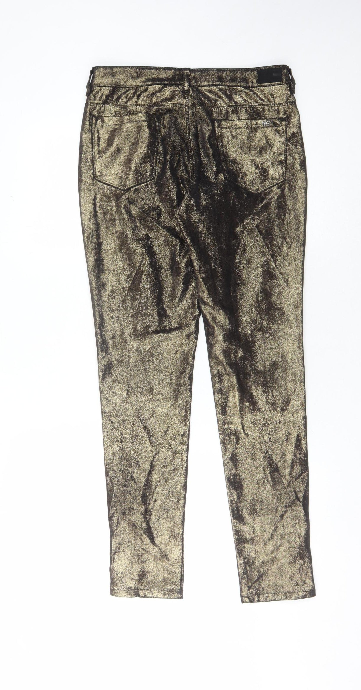 Womens UK Size 8 Reiss   Gold Trousers