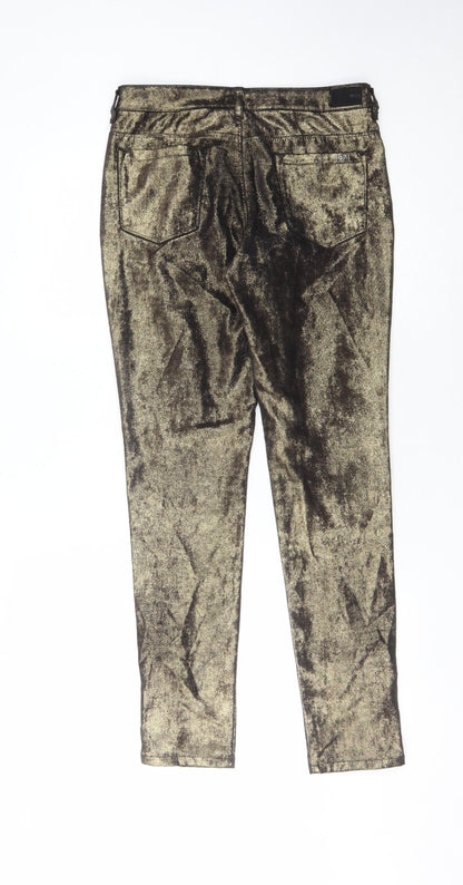 Womens UK Size 8 Reiss   Gold Trousers