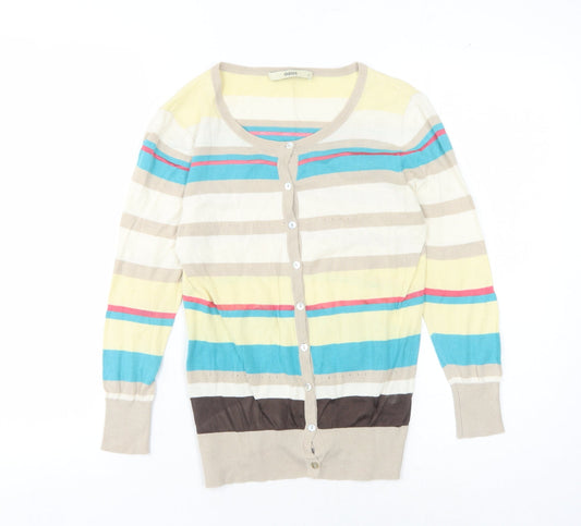Womens UK Size S Oasis Multicoloured Cardigan Jumper