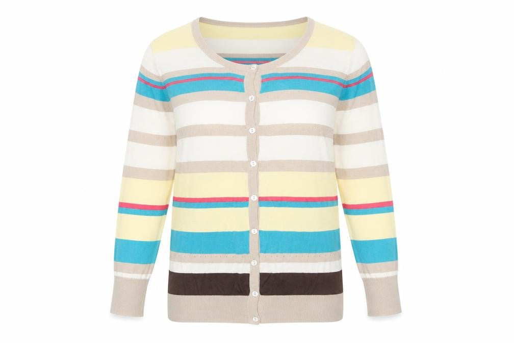 Womens UK Size S Oasis Multicoloured Cardigan Jumper