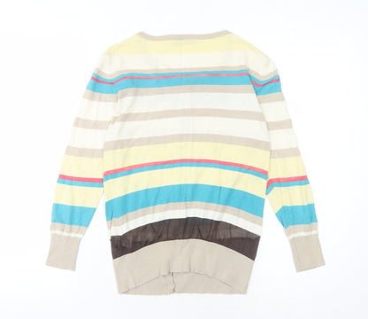 Womens UK Size S Oasis Multicoloured Cardigan Jumper