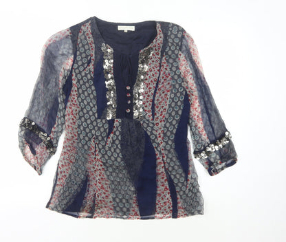 Womens UK Size 10 ROCHA JOHN ROCHA Multicoloured Tunic Blouse