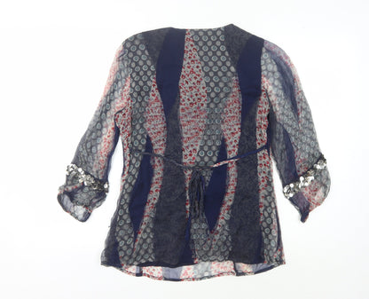 Womens UK Size 10 ROCHA JOHN ROCHA Multicoloured Tunic Blouse