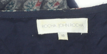 Womens UK Size 10 ROCHA JOHN ROCHA Multicoloured Tunic Blouse