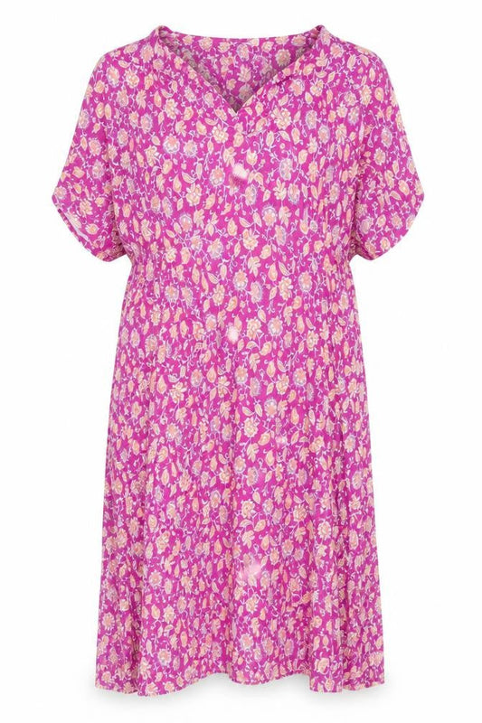 Woolovers Women's Pink Floral Shift Dress Size L