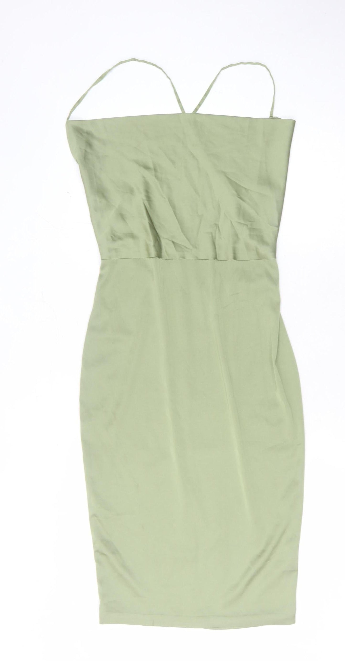 Oh Polly Women's Green Slip Dress Size 12