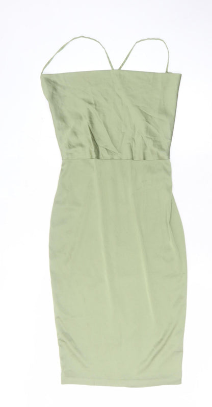 Oh Polly Women's Green Slip Dress Size 12