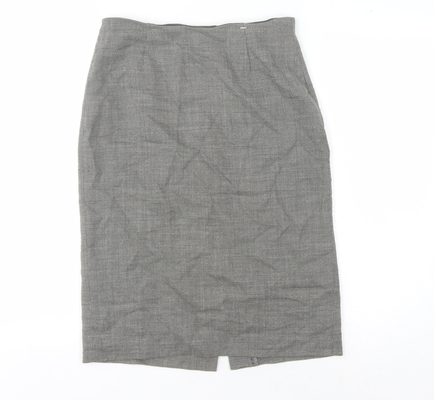 Hobbs Women's Grey Pencil Skirt, Size 10, Wool Tweed