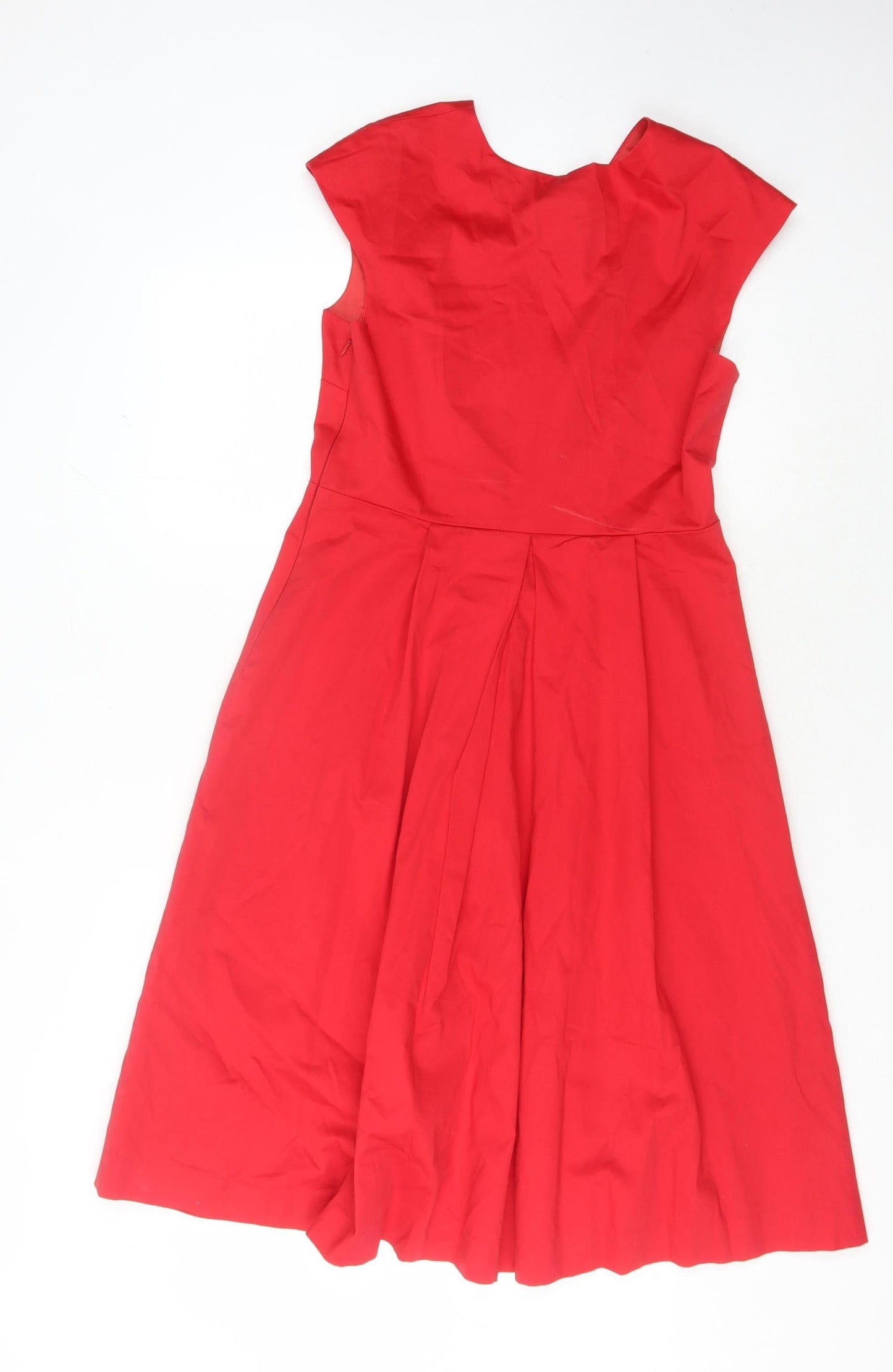 Austin Reed Women's Red Sleeveless Dress, Size 14