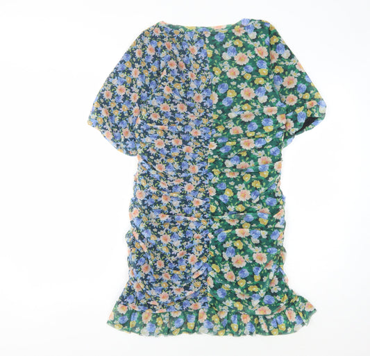 Oasis Women's Multicoloured Floral Dress, Medium