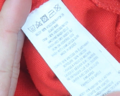 Womens UK Size 10 Great Plains Red Basic T-Shirt
