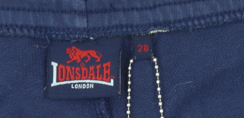 Womens UK Size 6 Lonsdale Regular Fit Jogger Blue Trousers