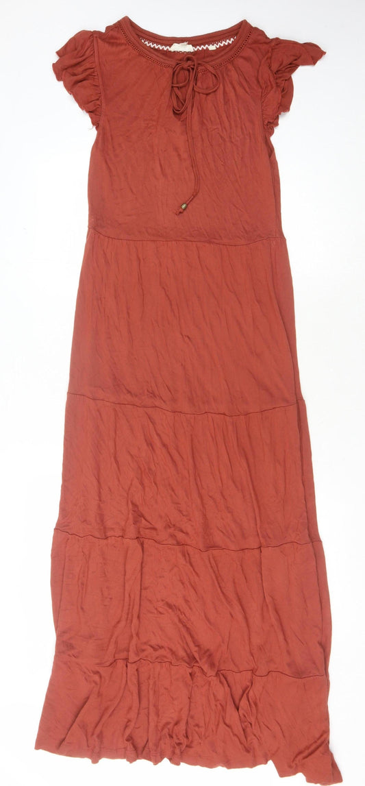 Fat Face Women’s Red A-Line Long Dress