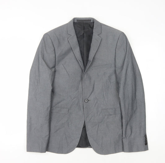 Mens UK Size 38 Burton Regular Grey Suit Jacket