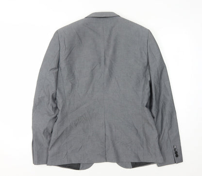 Mens UK Size 38 Burton Regular Grey Suit Jacket